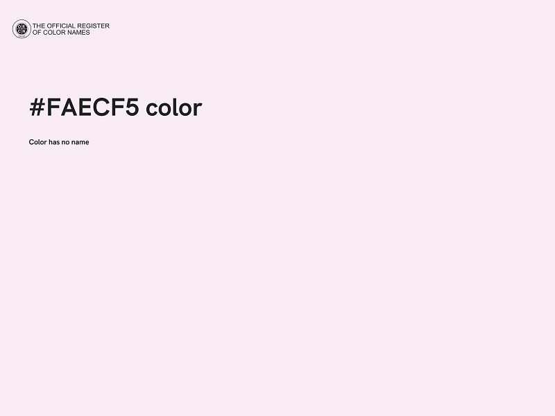 #FAECF5 color image