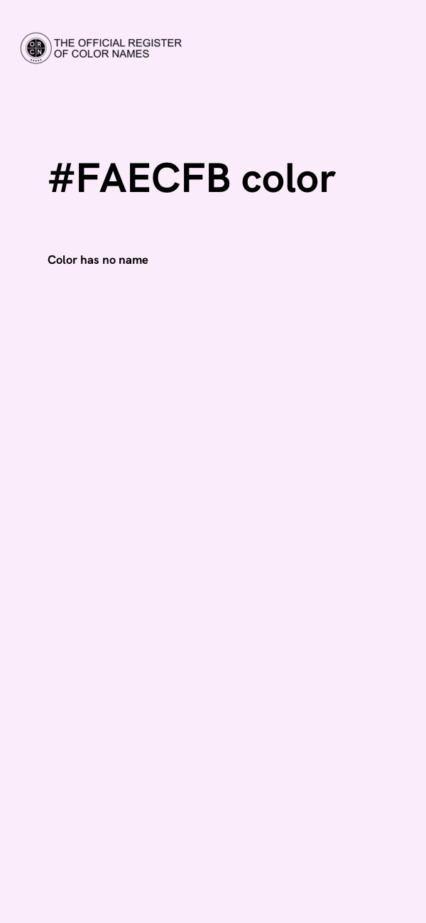 #FAECFB color image