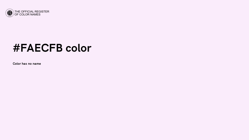 #FAECFB color image