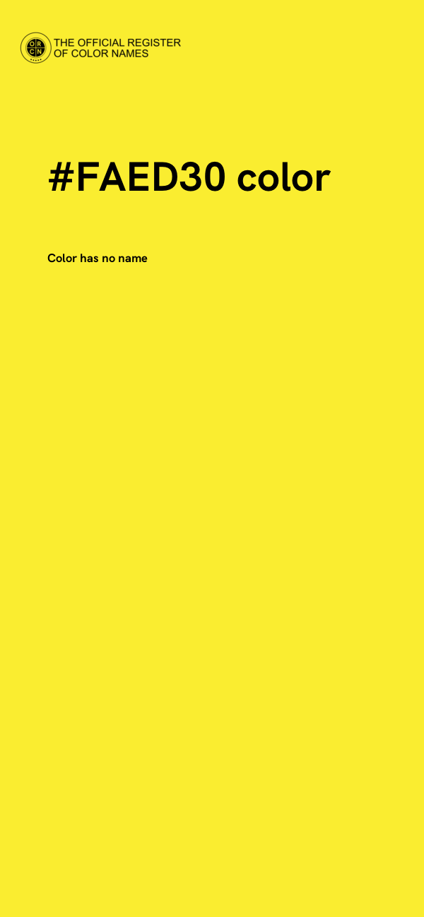 #FAED30 color image