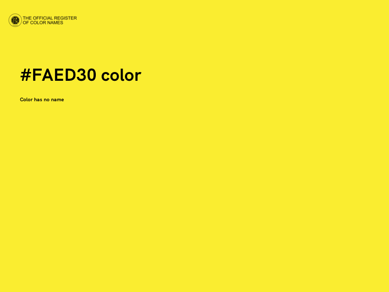 #FAED30 color image