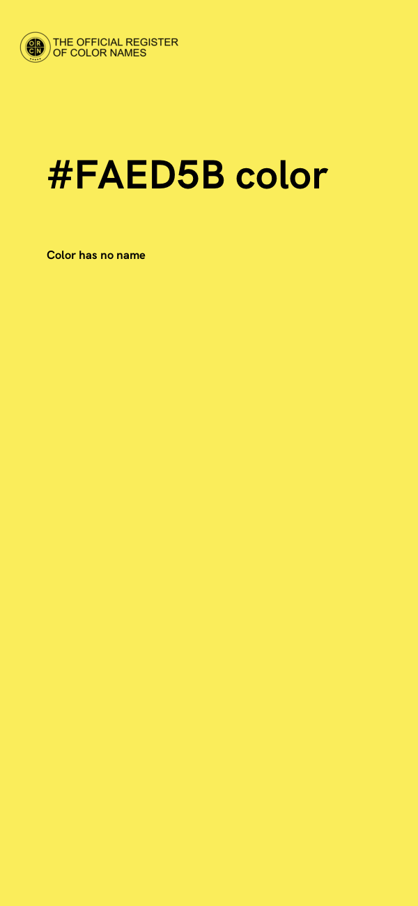 #FAED5B color image
