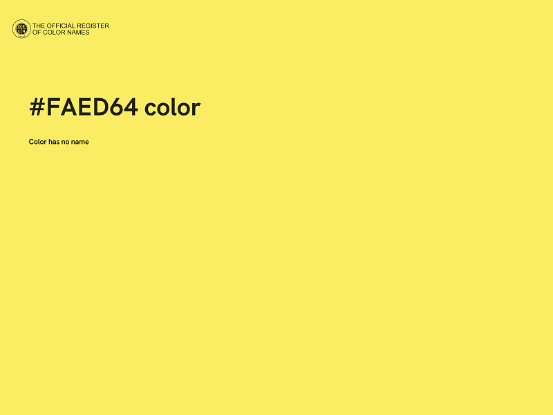 #FAED64 color image