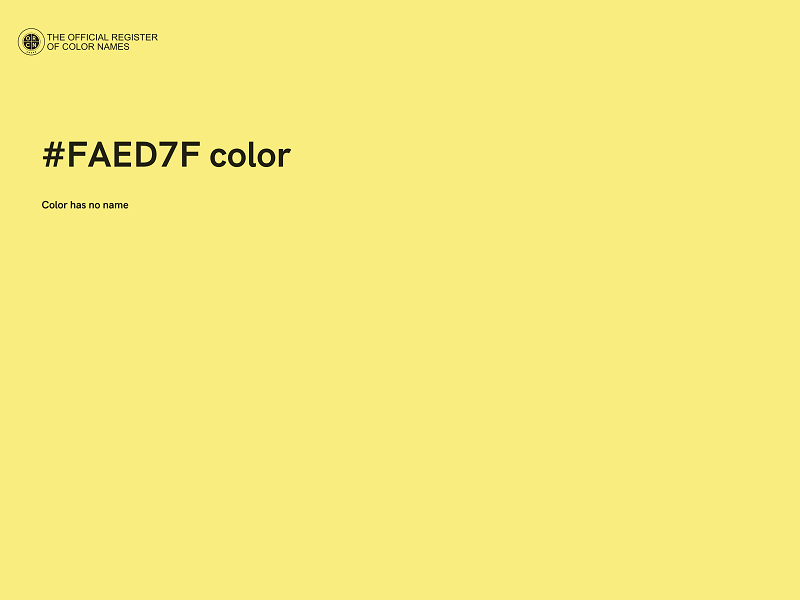 #FAED7F color image