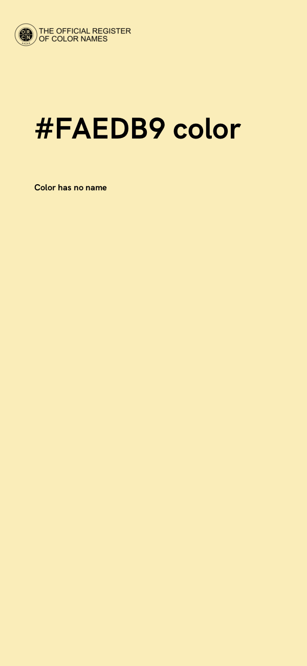 #FAEDB9 color image