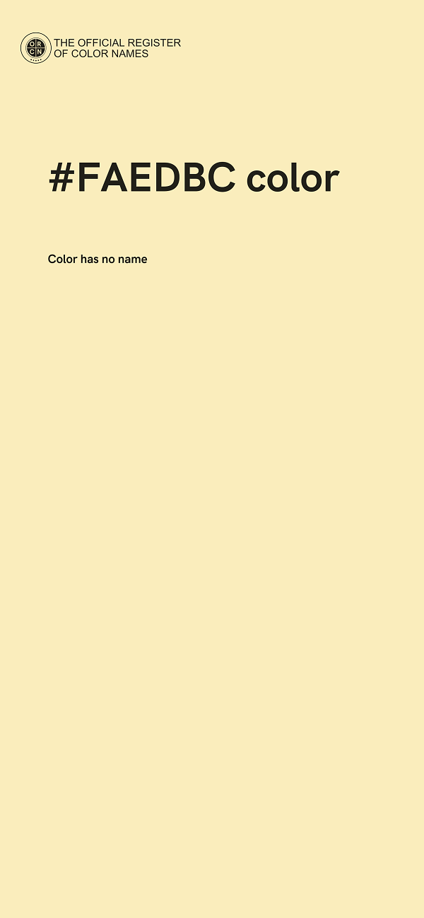#FAEDBC color image
