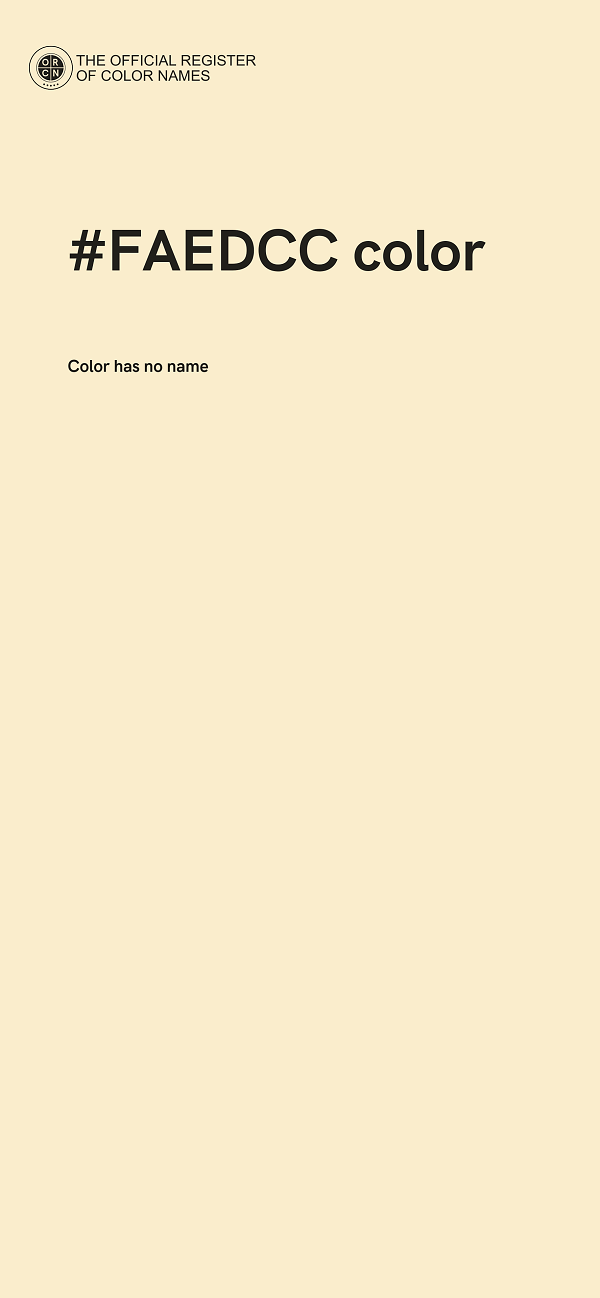 #FAEDCC color image