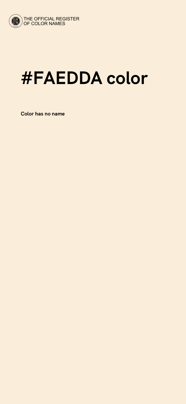 #FAEDDA color image