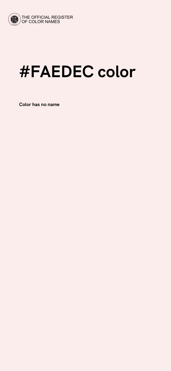 #FAEDEC color image