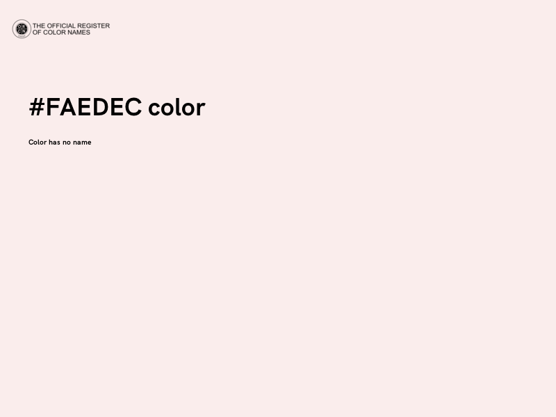 #FAEDEC color image