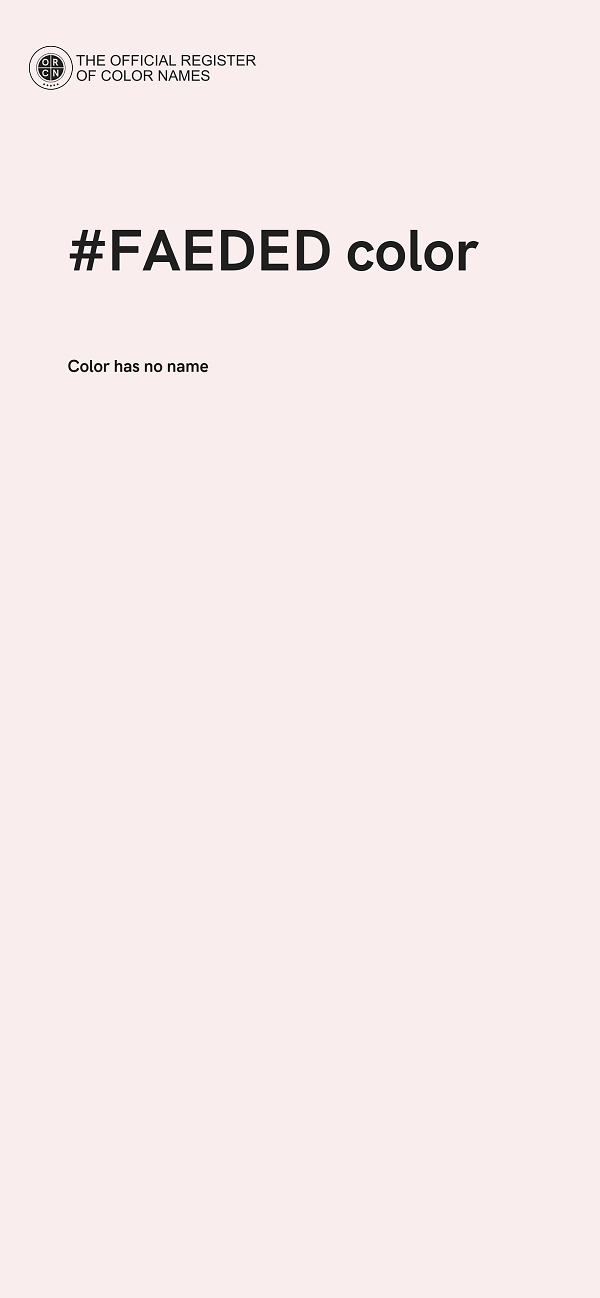 #FAEDED color image
