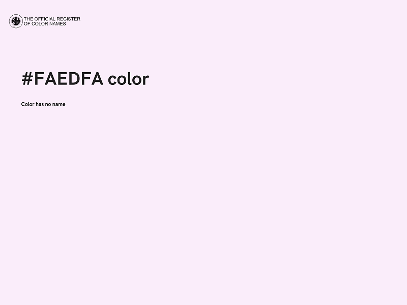 #FAEDFA color image
