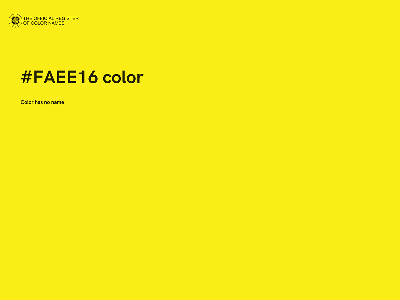 #FAEE16 color image