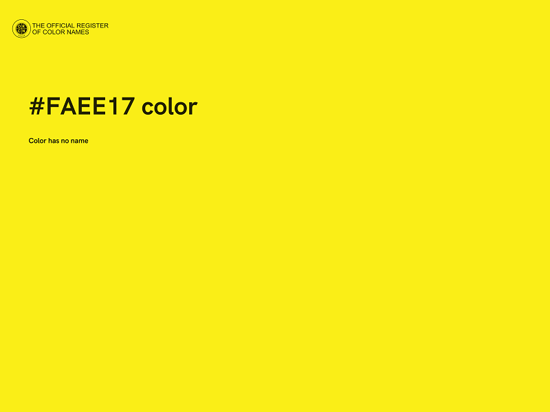 #FAEE17 color image