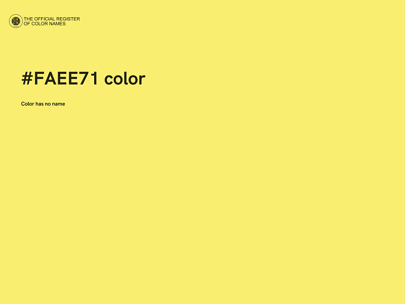 #FAEE71 color image