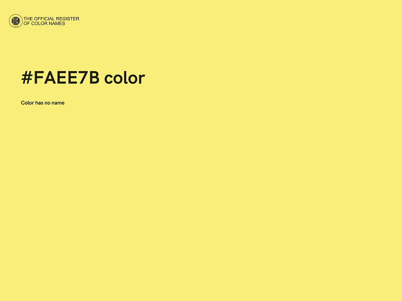 #FAEE7B color image