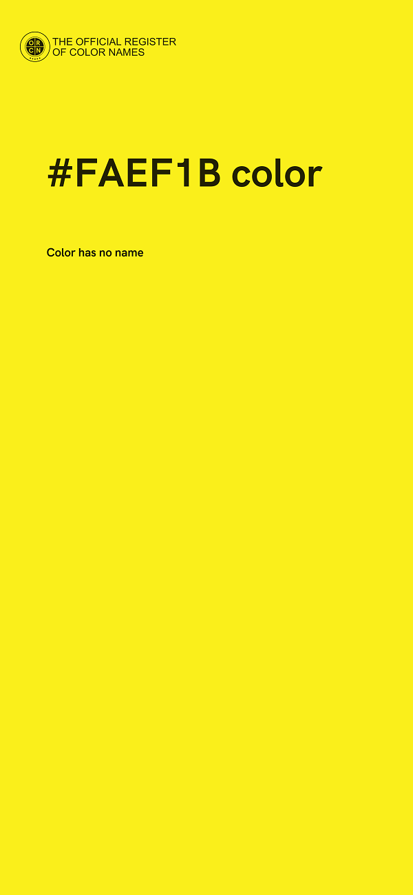#FAEF1B color image