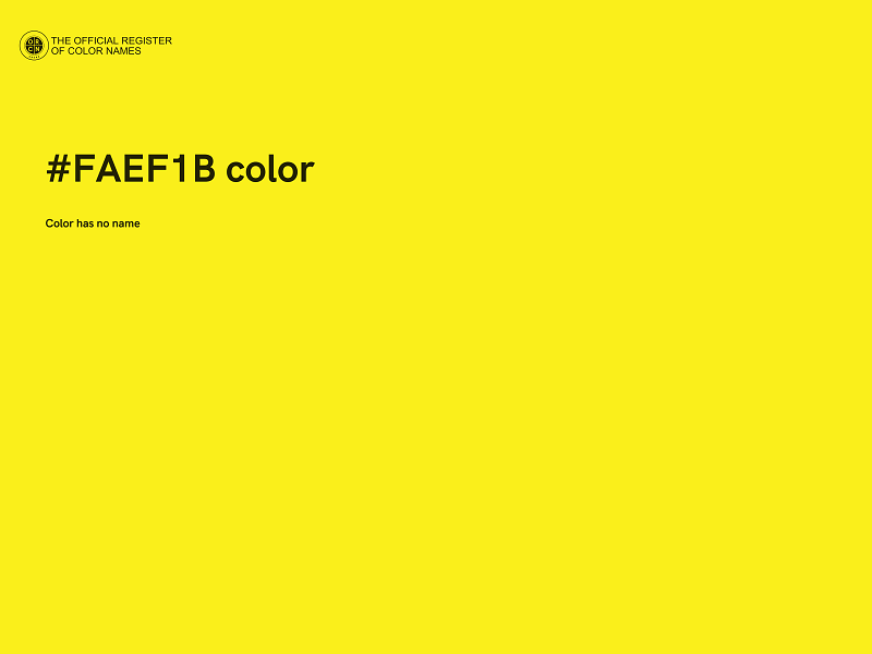 #FAEF1B color image