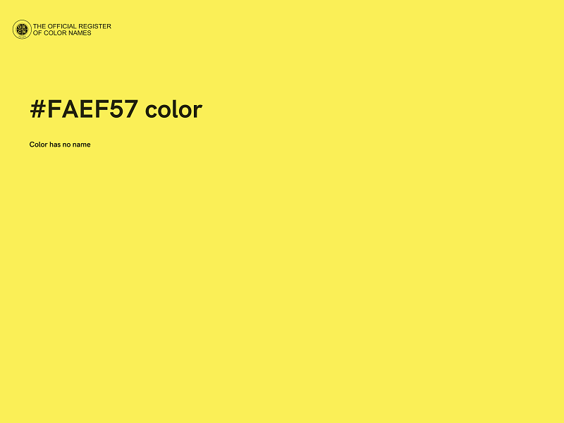 #FAEF57 color image