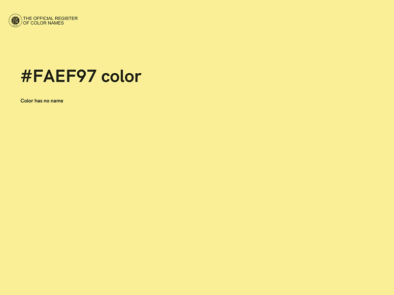 #FAEF97 color image