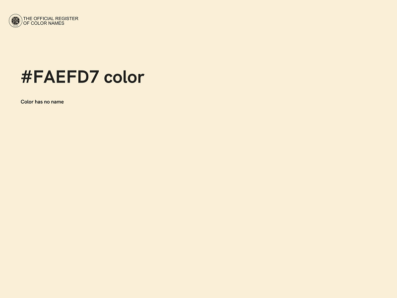 #FAEFD7 color image