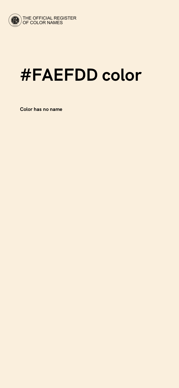 #FAEFDD color image