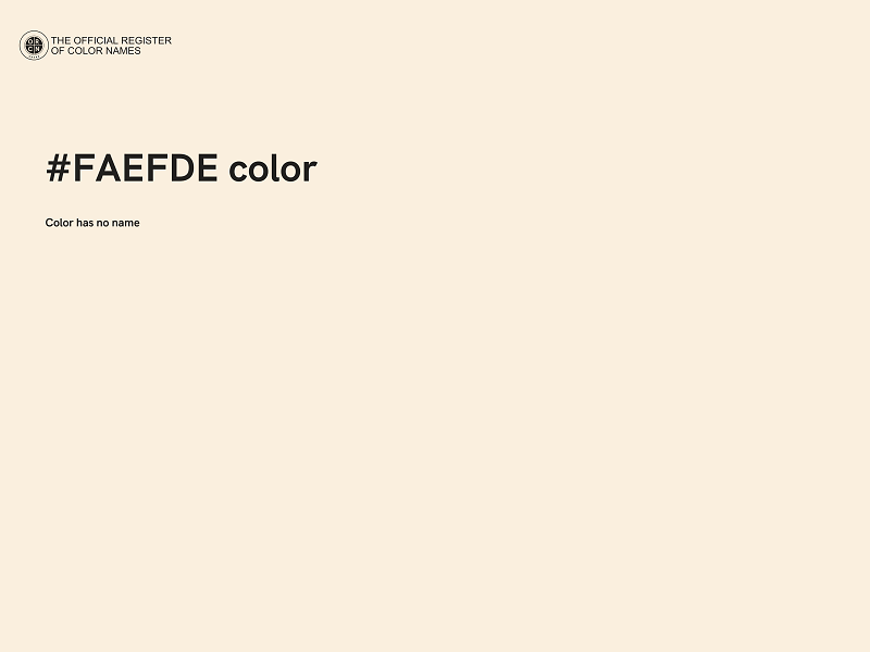 #FAEFDE color image