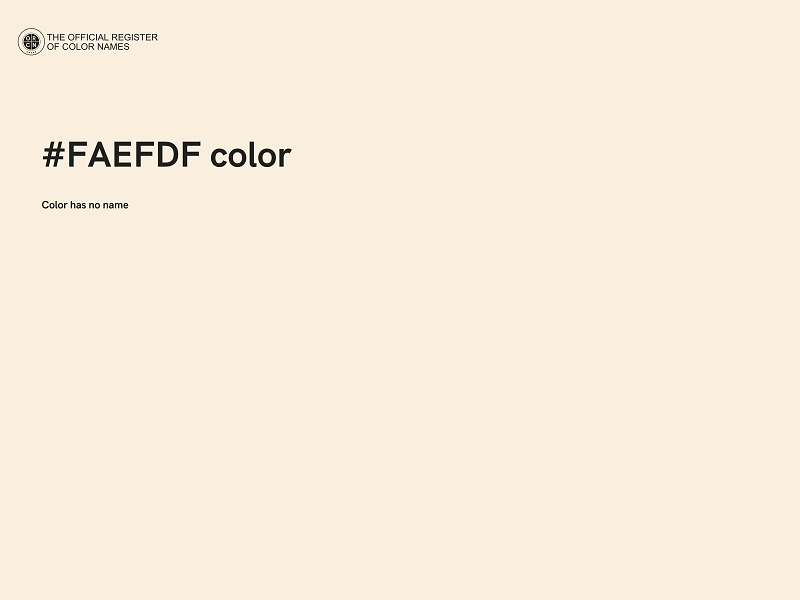 #FAEFDF color image