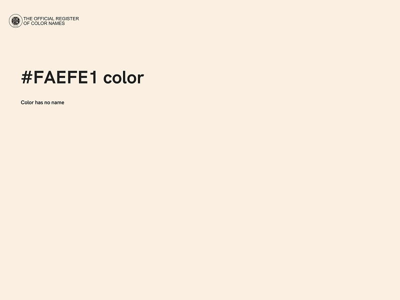 #FAEFE1 color image
