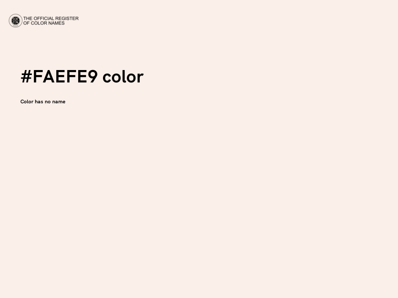 #FAEFE9 color image