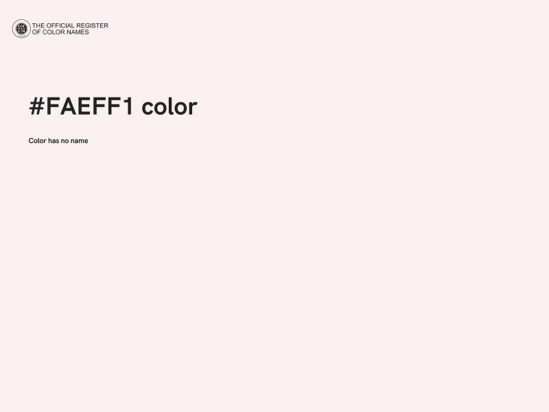 #FAEFF1 color image