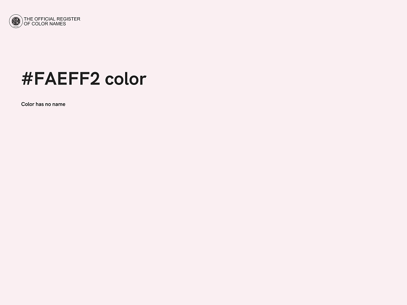 #FAEFF2 color image