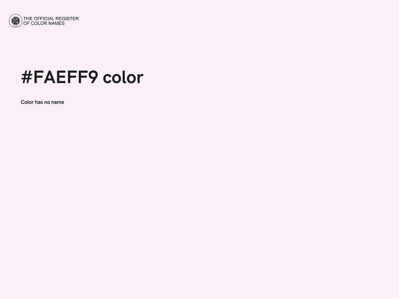 #FAEFF9 color image