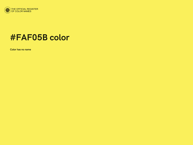 #FAF05B color image