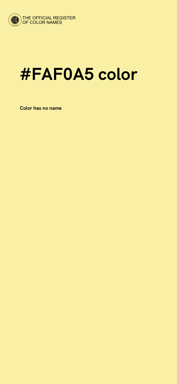 #FAF0A5 color image