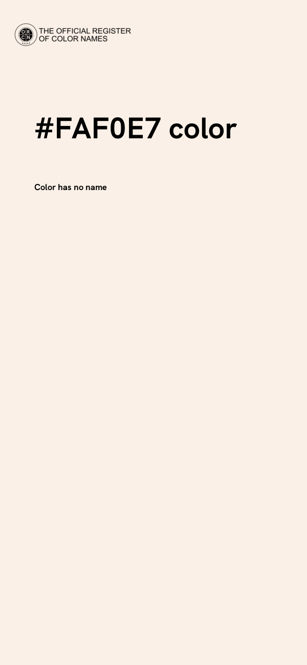 #FAF0E7 color image