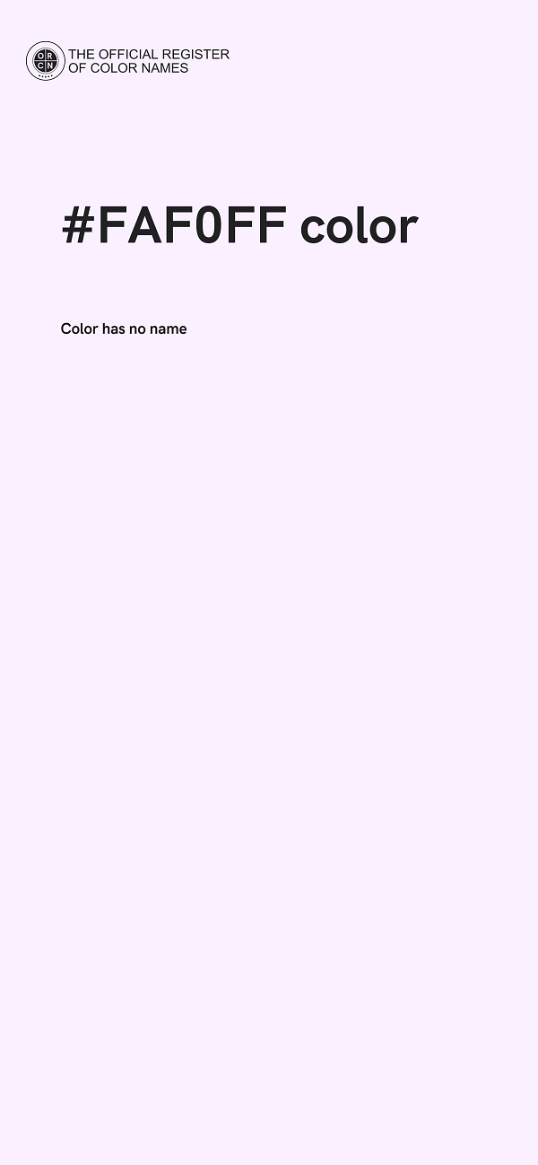 #FAF0FF color image