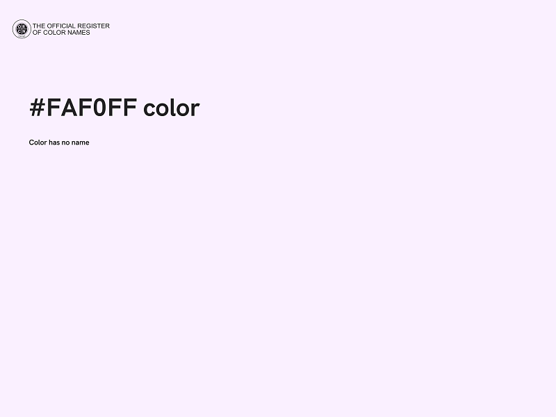 #FAF0FF color image