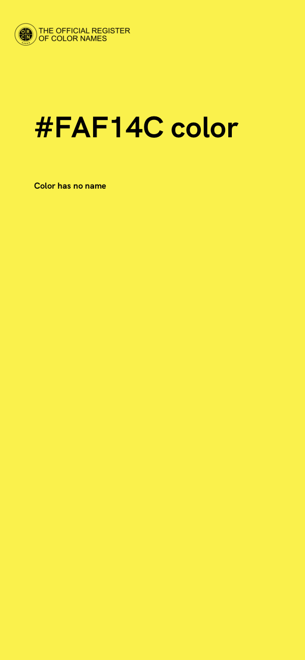 #FAF14C color image