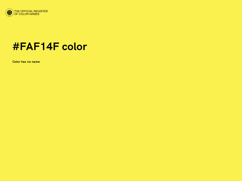 #FAF14F color image