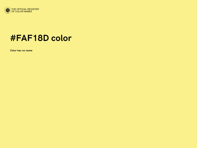 #FAF18D color image