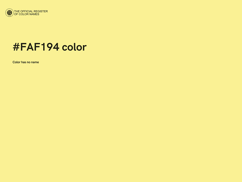 #FAF194 color image
