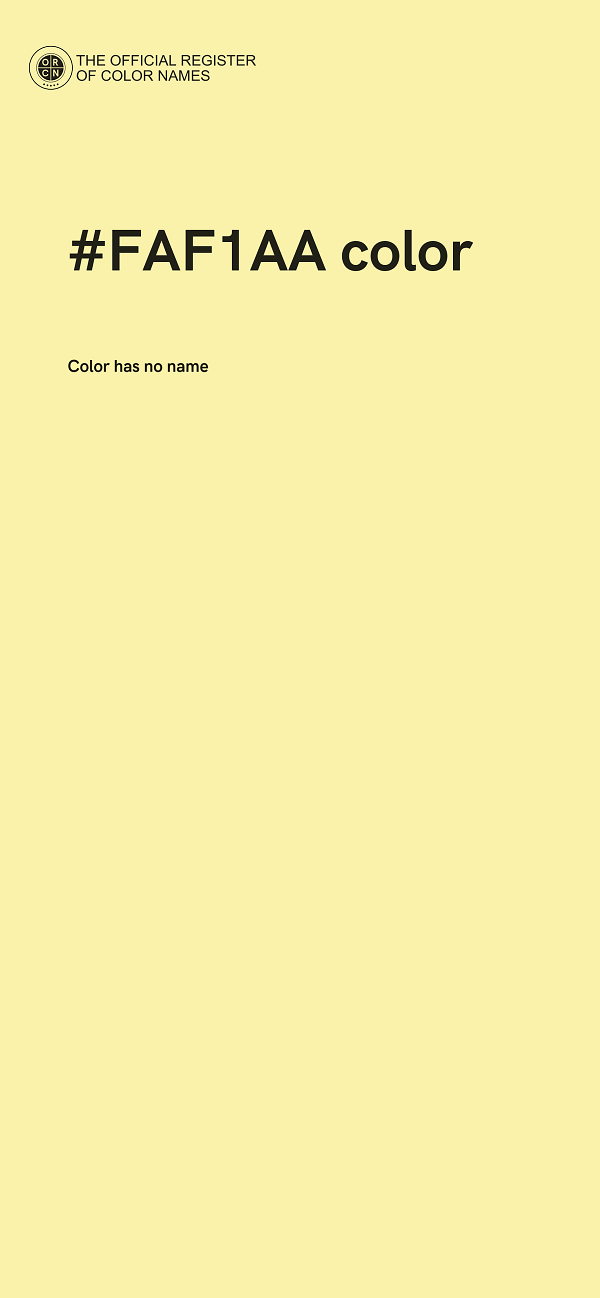 #FAF1AA color image