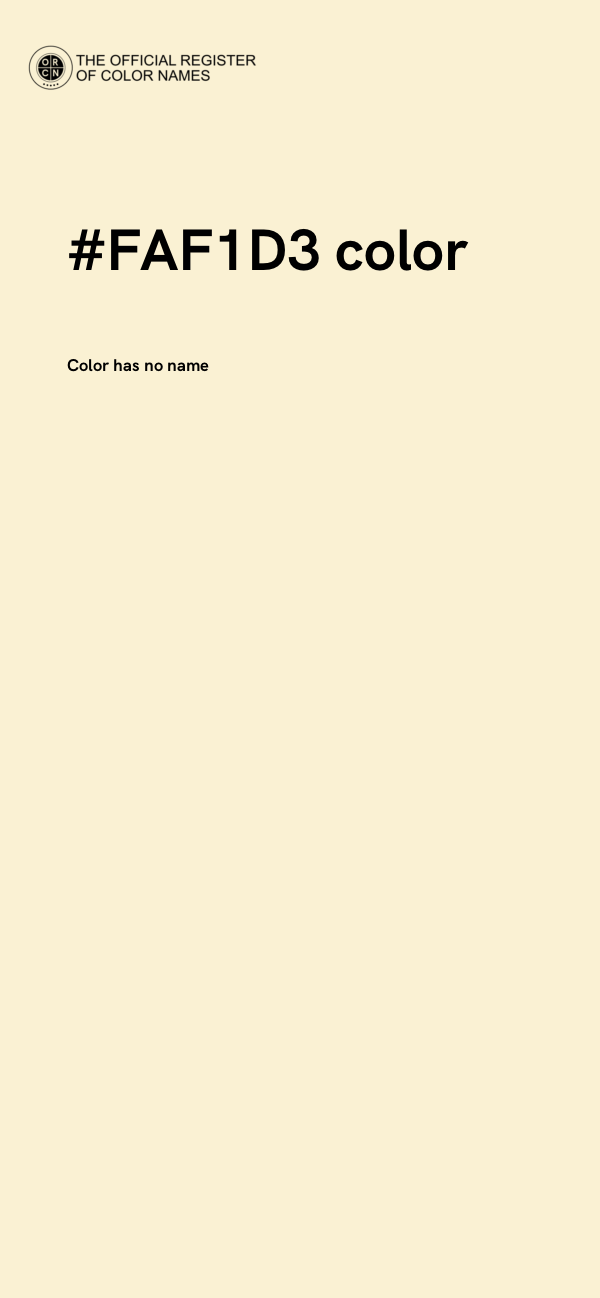 #FAF1D3 color image