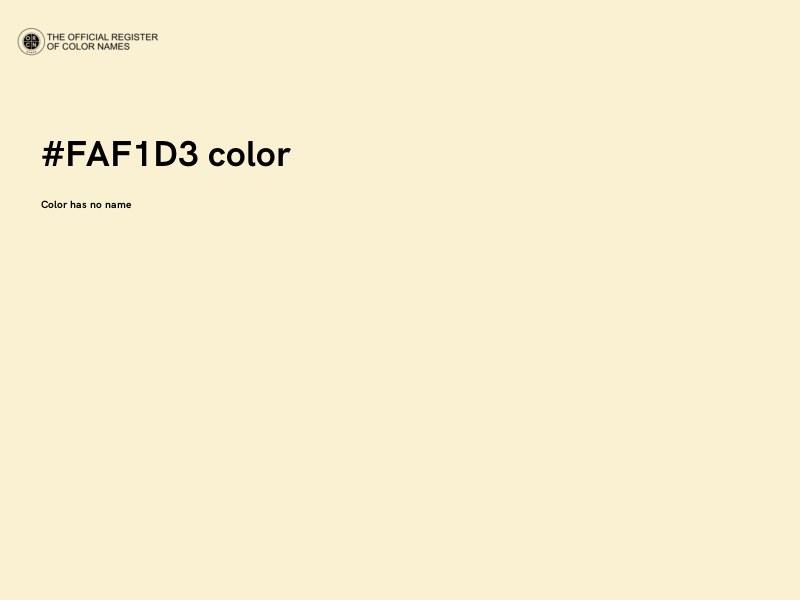 #FAF1D3 color image