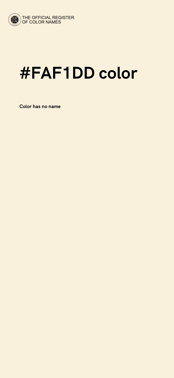 #FAF1DD color image