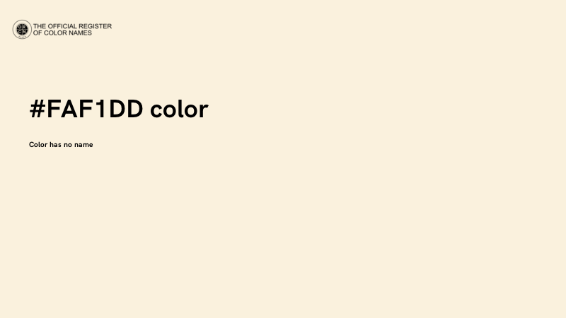 #FAF1DD color image