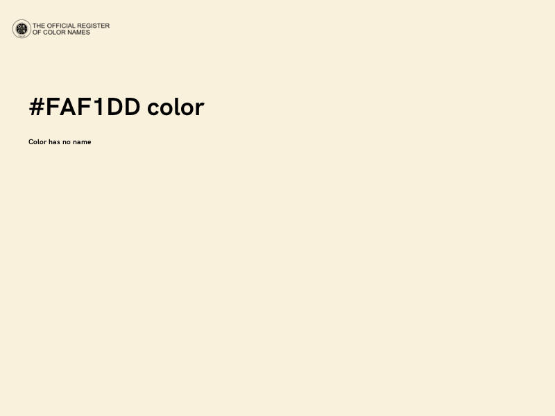 #FAF1DD color image