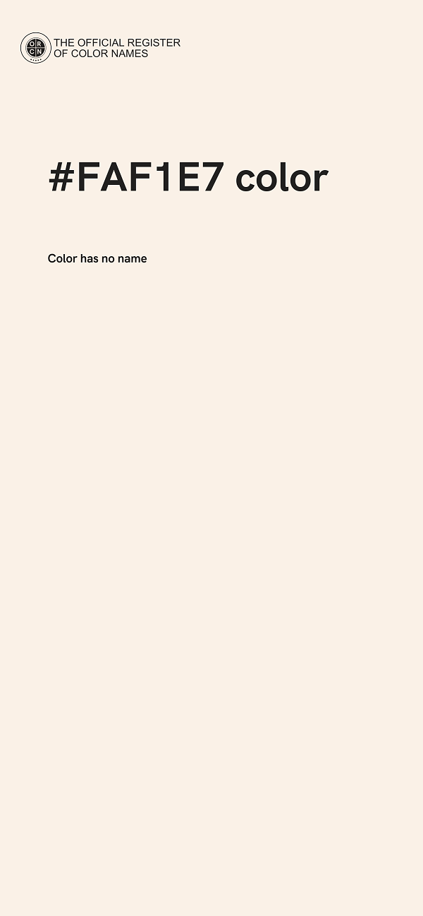#FAF1E7 color image