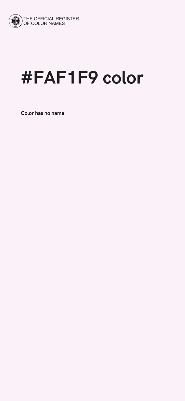 #FAF1F9 color image